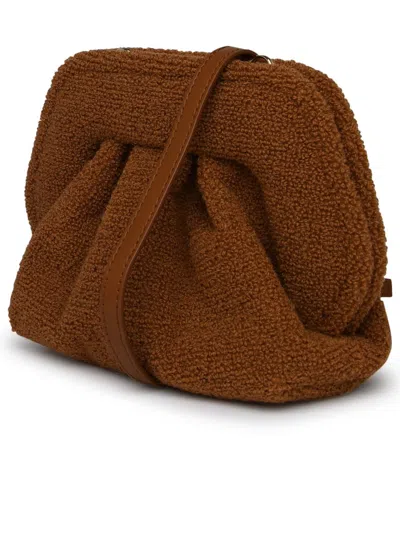 Shop Themoirè Gea Coral Sponge Bag In Vegan Caramel Fabric In Brown