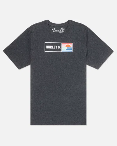 Shop United Legwear Men's Everyday Box Waves Short Sleeve T-shirt In Black Heather