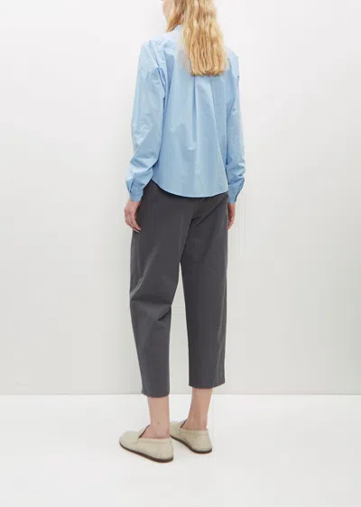 Shop Apuntob Cotton Cropped Tapered Pullon Pants In Stone