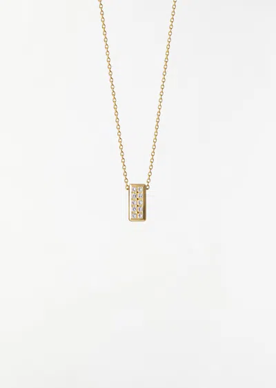 Shop Shihara Diamond Brick Necklace In 18k Yellow Gold