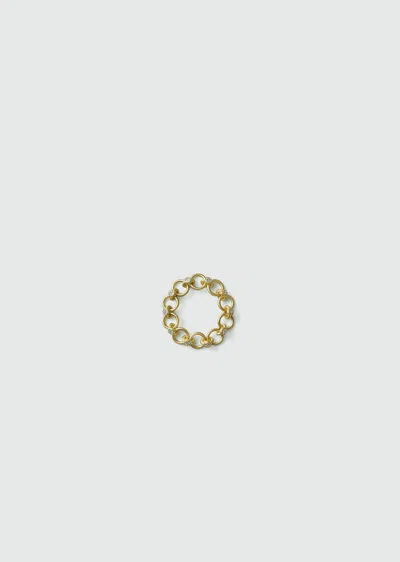 Shop Shihara Diamond Link Ring In 18k Yellow Gold