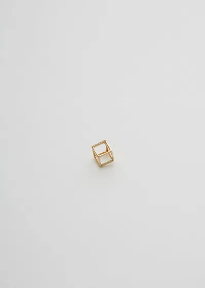 Shop Shihara Diamond Square Earring 7 In 18k Yellow Gold