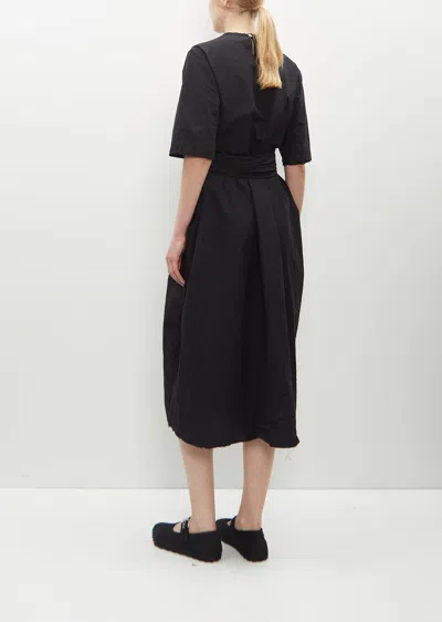 Shop Scha Elbow-length Sleeve Dress Medium-long In Black