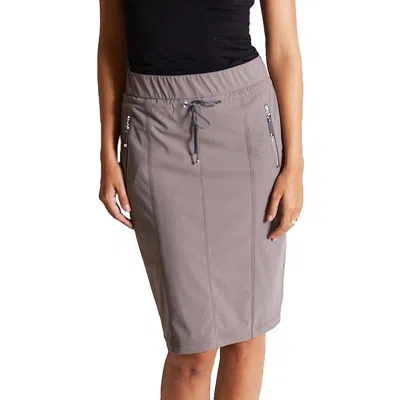 Shop Raffaello Rossi Nele Knee Length Skirt In Warm Grey In Multi