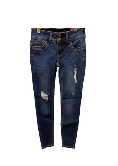 It's Me Women's Distressed Denim Jean In Blue In Blue