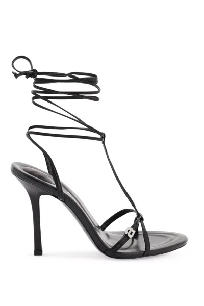 Shop Alexander Wang 'lucienne' Leather Sandals In Black