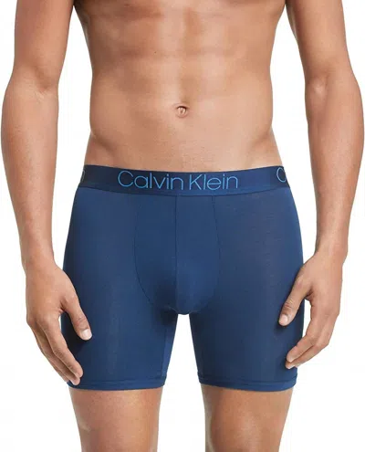 Shop Calvin Klein Ultra Soft Modal Boxer Brief In Blue Shadow
