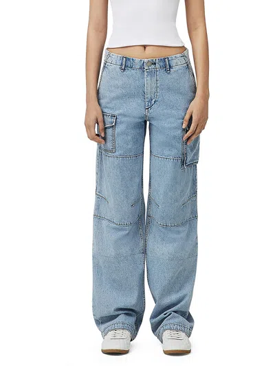 Shop Rag & Bone Womens Linen Light Wash Cargo Jeans In Multi