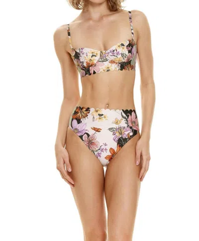 Shop Agua Bendita Lauren Bikini Top In Vitreo In Multi