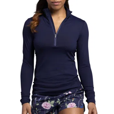 Shop Greyson Clothiers Halley Quarter-zip Pullover In Midnight Sky In Multi