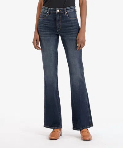 Shop Kut From The Kloth Ana High Rise Fab Ab Flare Jeans In Neutral Wash In Multi