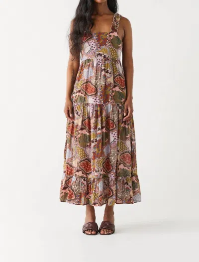 Shop Dex Sleeveless Tiered Maxi Dress In Paisley Medallion In Multi