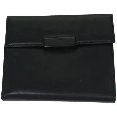 Shop Prada Leather Wallet () In Black