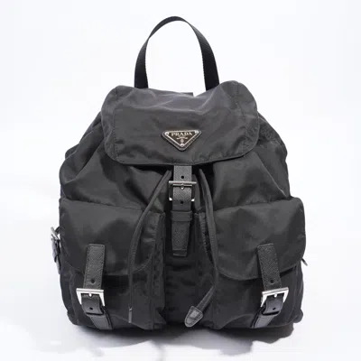 Shop Prada Tessuto Backpack Re Nylon In Black