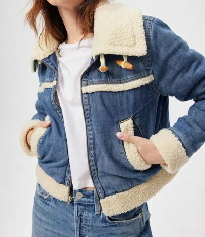 Shop Amo Betty Shearling Jacket In Idolize In Multi