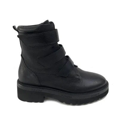 Shop Homers Women's Siena Bufalino Combat Boot In Black