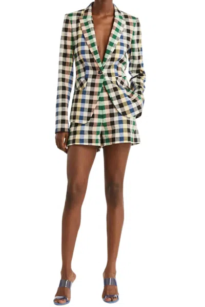Shop Veronica Beard Delson Shorts In Gingham In Multi