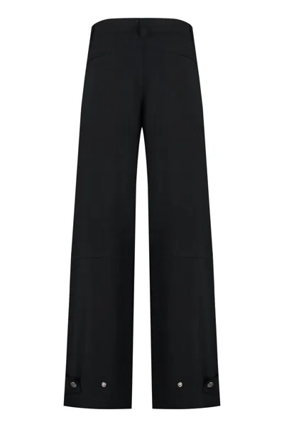 Shop Ami Alexandre Mattiussi Ami Paris Viscose Crepe Trousers In Black