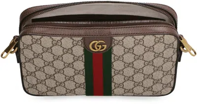 Shop Gucci Ophidia Gg Supreme Fabric Shoulder-bag In Beige