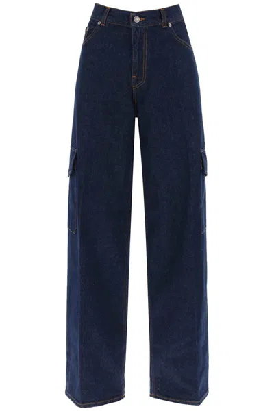Shop Haikure Bethany Cargo Jeans In Blu