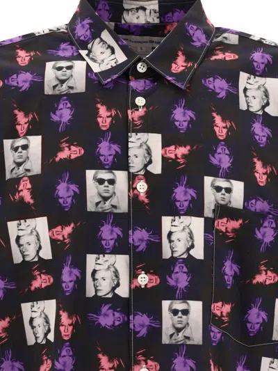 Shop Comme Des Garçons "andy Warhol" Shirt In Black