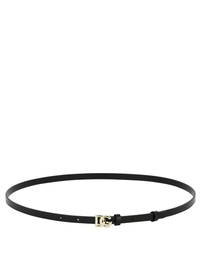 Shop Dolce & Gabbana Logo Belt In Black