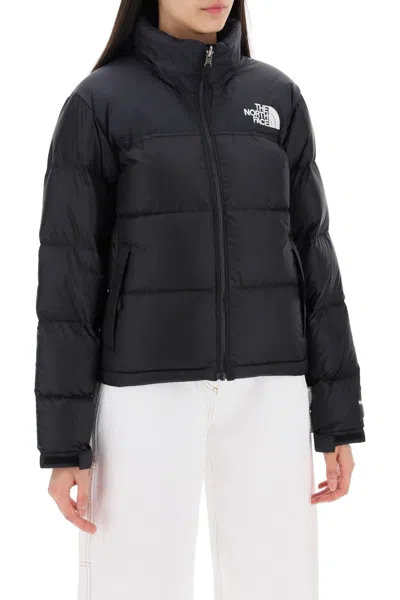 Shop The North Face Ripstop Nylon Nuptse Cropped Down Jacket In Multi