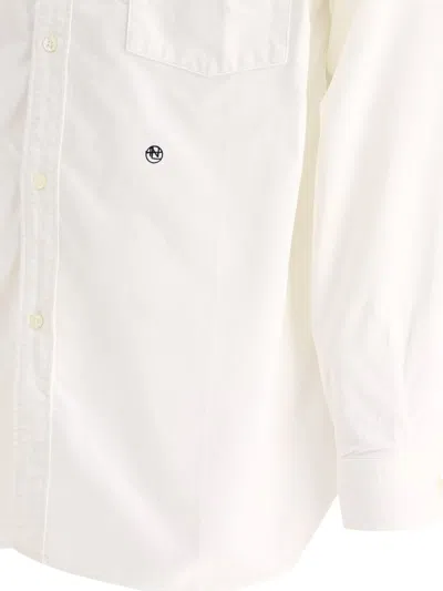 Shop Nanamica Button-down Shirt In White