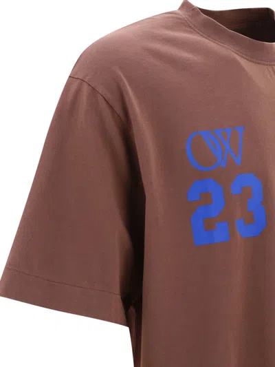 Shop Off-white "23 Varsity Skate" T-shirt In Brown