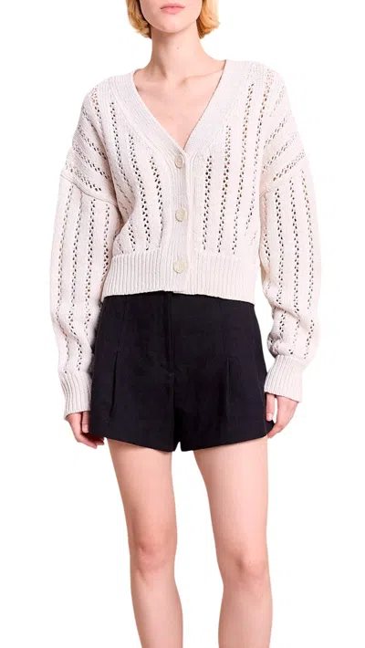 Shop A.l.c Drew Cardigan In Ecru In White