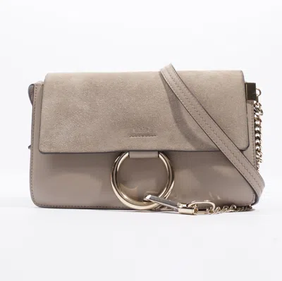 Shop Chloé Small Faye Leather In Gold