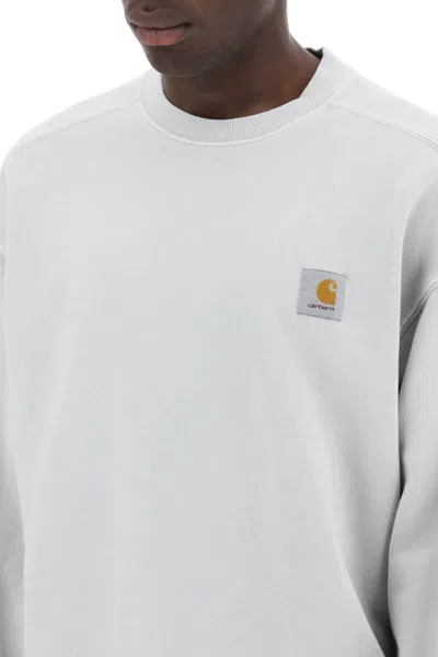 Shop Carhartt Nelson Crew-neck Sweatshirt In Grigio