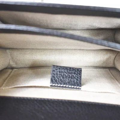 Shop Gucci Interlocking G Black Leather Shoulder Bag ()