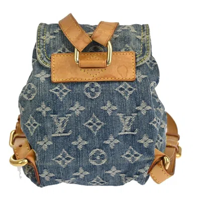 Pre-owned Louis Vuitton Sac A Dos Blue Denim - Jeans Backpack Bag ()