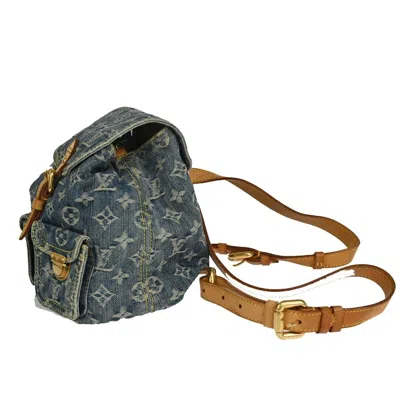 Pre-owned Louis Vuitton Sac A Dos Blue Denim - Jeans Backpack Bag ()