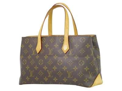 Pre-owned Louis Vuitton Wilshire Brown Canvas Tote Bag ()