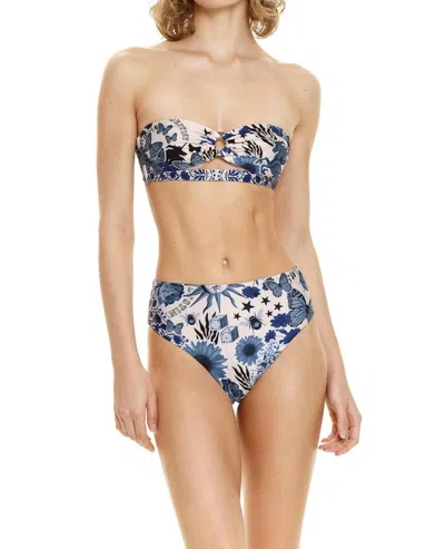 Shop Agua Bendita Darya Bikini Top In Embellished In Multi