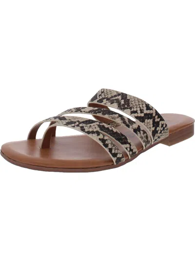 Shop Zodiac Brisa 2 Womens Faux Leather Slide Flat Sandals In Brown