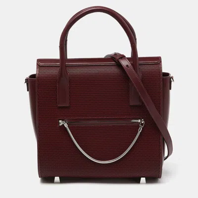 Shop Alexander Wang Burgundy Leather Large Chastity Tote In Red