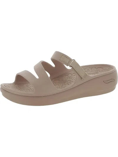 Shop Skechers Sweet Pea Womens Slip On Wedge Slide Sandals In Multi
