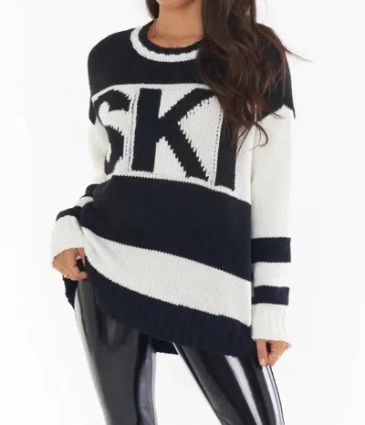 Shop Show Me Your Mumu Ski In Sweater In Ski Knit Black In Multi