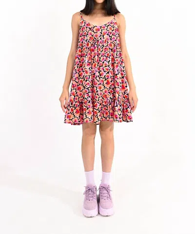 Shop Molly Bracken Print Cami Dress In Black/pink In Multi