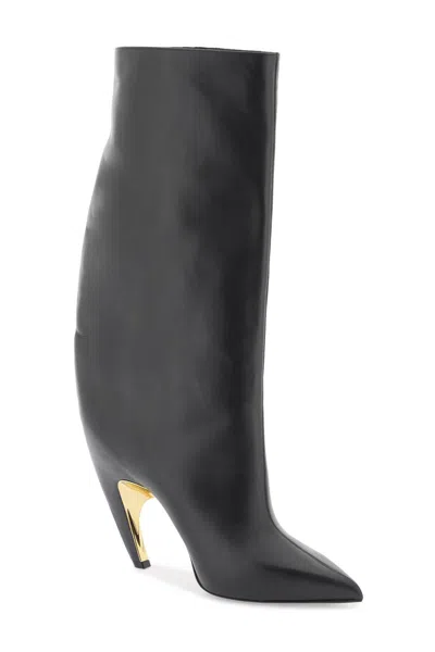 Shop Alexander Mcqueen Leather Armadillo Boots
