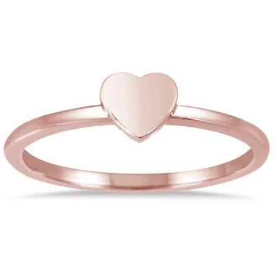 Shop Sselects Stackable Heart Ring In 14k Gold In Pink