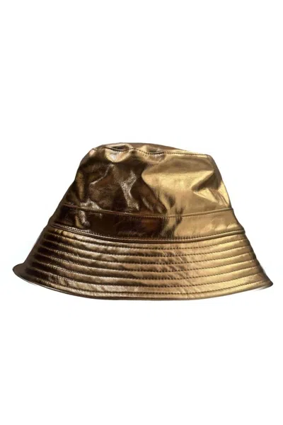 Shop Wyeth Rayne Hat In Gold