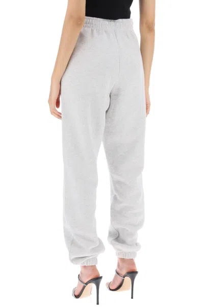 Shop Rotate Birger Christensen Joggers With Embroidered Logo In Grigio