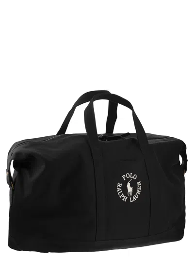 Shop Polo Ralph Lauren Cotton Duffle Bag With Embroidered Logo