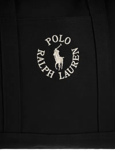 Shop Polo Ralph Lauren Cotton Duffle Bag With Embroidered Logo