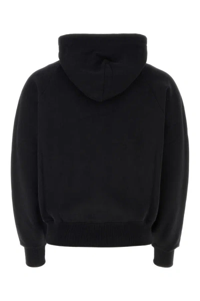 Shop Ami Alexandre Mattiussi Ami Unisex Black Stretch Cotton Sweatshirt