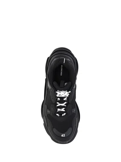 Shop Balenciaga Men Triple S Sneakers In Black